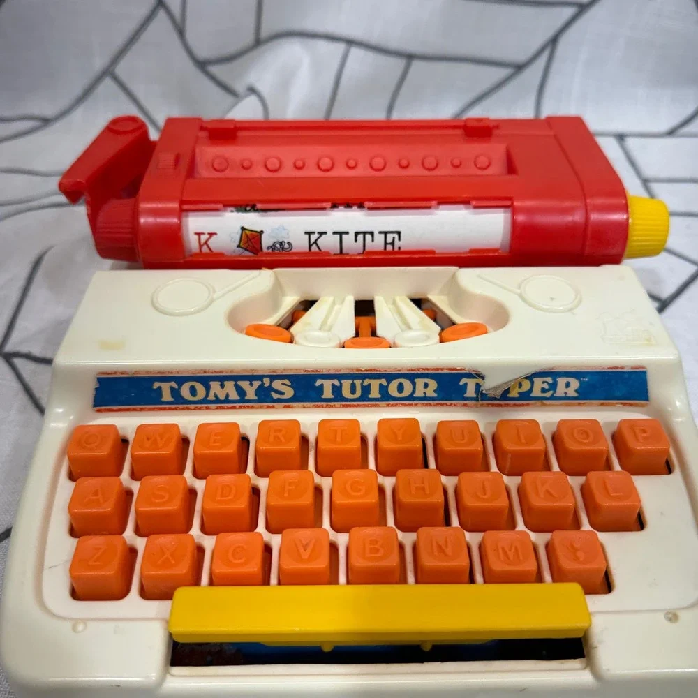 Tomy Tutor Typer Multi-Color Vintage 1977 Educational Preschool Toy Typewriter